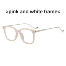(Ivory)Retro Geometry Flat Optical Glasses With Uv Protection For Long Face Shapes