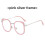 (Pink Silver)Unisex Square Glasses Frame With Geometric Design And Blue Light Filter Design 1