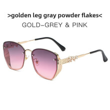 (Purple Pink)Modern Polyhedral Sunglasses With Pink Lenses For Travel And Casual Outings