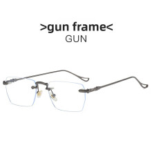 (Gunmetal)Unisex Square Optical Glasses With Antiblue Light Pc Lenses For Everyday Wear