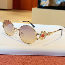 (Gray Yellow)Classic Oval Sun Glasses Metal Construction Uv400 Antiglare For Travel Wear