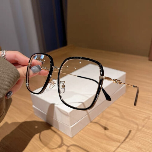 (Silver Gray)Trendy Clear Lens Eyewear With Pc Frame For Faceshaping Blue Light Protection 1