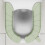 Praktischer EVA Toilettensitzbezug rutschfest 12
