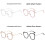 (Clear Silver)Unisex Square Glasses Frame With Geometric Design And Blue Light Filter Design 3