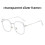 (Clear Silver)Unisex Square Glasses Frame With Geometric Design And Blue Light Filter Design 6