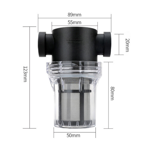 Inline waterfilter - 1/2" binnendraad   100 mesh 1