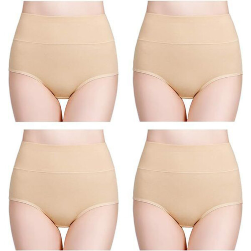 Hoge taille slips (5-pack) Beige XL 2