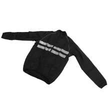 Schwarze Motorradjacke Atmungsaktiv mit Gummizug