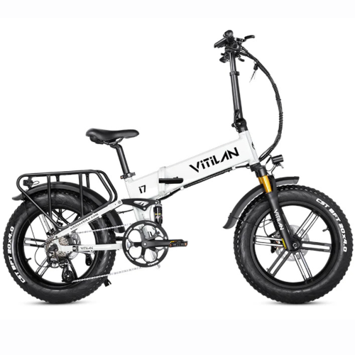 VITILAN i7Pro3.0 E-Bike 20Ah,Full Suspension-white 1