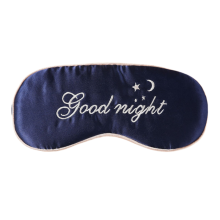 Dwustronna maska na oczy z imitacji jedwabiu dla głębszego snu NavyBlue