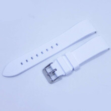 (White)Silicone Sports Watch Band 20mm Quick Release Men Women Fitness Accessories