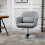 (LIGHT GREY, Linen) Swivel Linen Accent Chair – Light Grey 2
