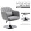 (LIGHT GREY, Linen) Swivel Linen Accent Chair – Light Grey 7