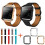 (Black Frame)Replacement Leather Band Wrist Strap Watchband For Fitbit Blaze Watch Durable 2