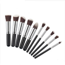 (10Pcs Silver Mini Brush)Makeup Brush Collection Foundation Eye Contouring Supplies Beauty Daily Use