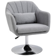 (LIGHT GREY, Linen) Swivel Linen Accent Chair – Light Grey