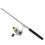 Tragbare Stift Angelrute mit Metallrolle, schwarz 12