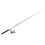 Tragbare Stift Angelrute mit Metallrolle, schwarz 17