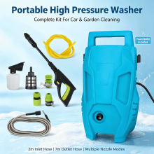 Electric High Pressure Washer Power Cleaner Machine Complete Accessory Kit UK Plug for Car Patio Garden Cleaning