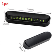(Black)Drawer Style Car Temporary Parking Card Phone Number Parking Plate Stickers Auto