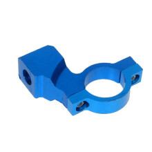 (Blue)Bicycle Rearview Mirror Mount Aluminum Alloy Reflective Lens Cycling Accessories
