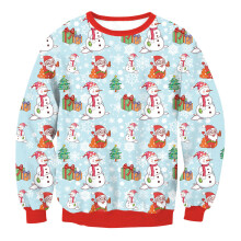 (Style 7,S)Red Ugly Xmas Christmas Sweater Vacation Santa Elf Novelly Women Men Sweatshirt