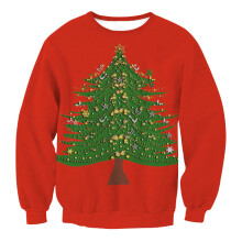(Style 4,S)Red Ugly Xmas Christmas Sweater Vacation Santa Elf Novelly Women Men Sweatshirt