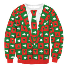 (Style 6,M)Red Ugly Xmas Christmas Sweater Vacation Santa Elf Novelly Women Men Sweatshirt
