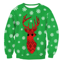 (Style 17,M)Red Ugly Xmas Christmas Sweater Vacation Santa Elf Novelly Women Men Sweatshirt