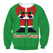 (Style 14,XL)Red Ugly Xmas Christmas Sweater Vacation Santa Elf Novelly Women Men Sweatshirt