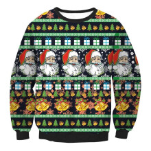 (Style 10,XL)Red Ugly Xmas Christmas Sweater Vacation Santa Elf Novelly Women Men Sweatshirt