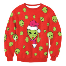 (Style 21,XL)Red Ugly Xmas Christmas Sweater Vacation Santa Elf Novelly Women Men Sweatshirt