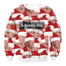(Style 23,L)Red Ugly Xmas Christmas Sweater Vacation Santa Elf Novelly Women Men Sweatshirt