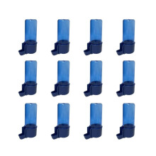 Abreuvoir Distributeur Automatique pour Oiseaux 100ml Lot de 12 - Fontaine à Eau pour Cage et Volière Canaris Perruches Bleu