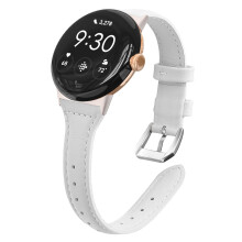 Curea din piele naturală pentru ceas Google Pixel Watch 3 45mm - Alb