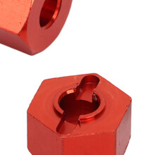 RC Radadapter 12mm Aluminium Kreuzschlüssel Rot