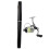 Stiftförmige Angelrute mit Rolle, 20cm, schwarz 8