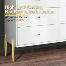 Furniture Feet Height 19.5cm Gold Metal Table Legs Maximum Load 600 Kg Furniture Legs Sofa Foot Cabinet Feet 4Pcs Gold