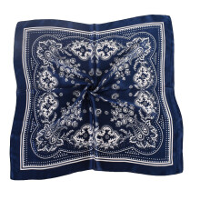 Carré élégant à motif cachemire - 70 x 70 cm NavyBlue