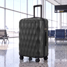 HOMCOM 65cm 64L Suitcase, Hard Shell Carry On Luggage with TSA Lock, Black