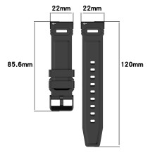Silikonowy pasek do zegarka 22 mm - kompatybilny z Redmi Watch 5 i Huawei Watch GT5/GT4 Black