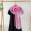 Chal de brillo: elegante bufanda de gasa de perlas Pink 4