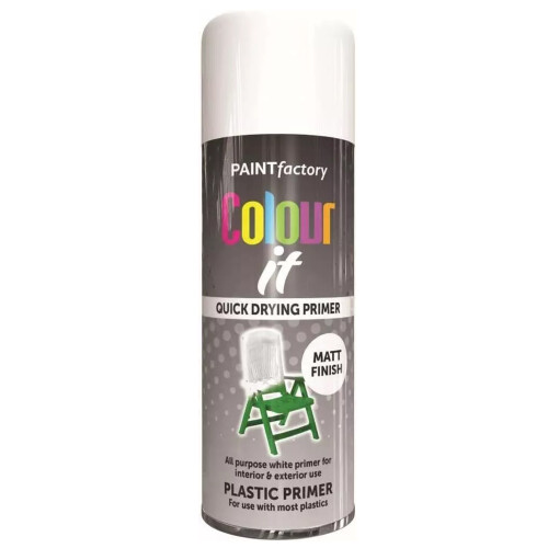 Rapide RAPIDE Performance Colour It Spray Paint Quick Drying Wood Plastic Primer 400ml