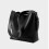 Ruime schoudertas van echt leer Black 3