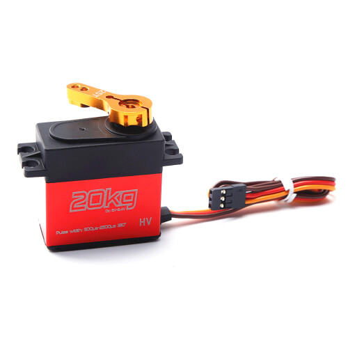 Digital Servo 20kg 180 Metallgetriebe 25T Arm 1