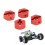 4er Set Rad-Sechskantadapter 14mm ARRMA rote 19