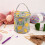 Wool Yarn Storage Bag, Zipper Craft Organizer with Handle Strap For Knitting Wool Sewing Needles 3