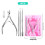 Set per manicure (4 pezzi) - Tronchesino per cuticole, Spingicuticole, Remover e Pulitore Silver 1