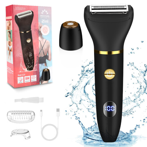 2-i-1 Elektrisk Kropstrimmer & Shaver til Kvinder Black