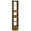 (Rustic Brown, Engineered Wood) Tall Narrow 5-Tier Bookcase with Drawers 1